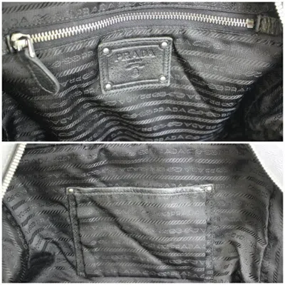 Shop Prada Black Leather Shoulder Bag ()