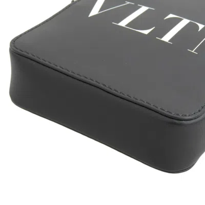 Shop Valentino Garavani - Black Leather Shoulder Bag ()