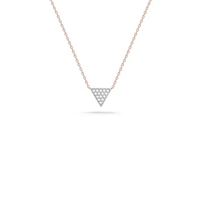 Shop Dana Rebecca Designs Emily Sarah Triangle Necklace In Rose Gold