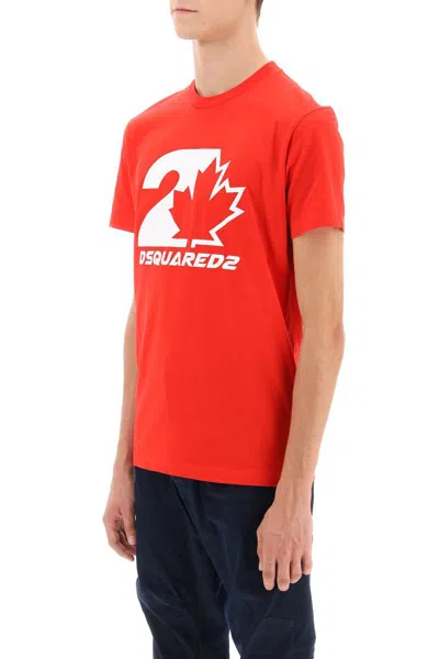 Shop Dsquared2 Cool Fit Printed T-shirt In Red