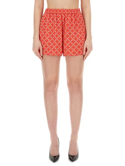Shop Michael Kors Shorts With Logo In Red