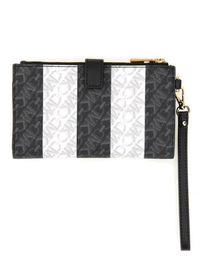 Shop Michael Kors Wallet With Logo In Multicolour