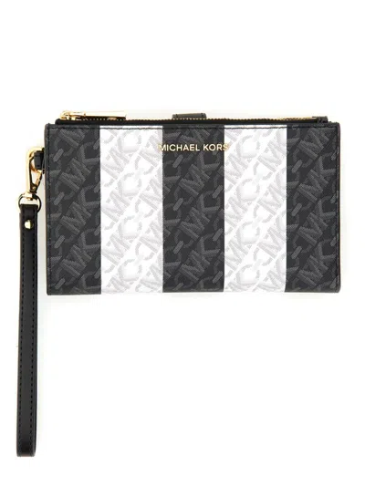 Shop Michael Kors Wallet With Logo In Multicolour