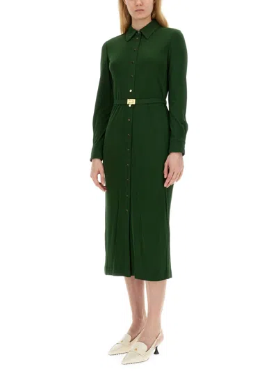 Shop Tory Burch Jersey Chemisier In Green