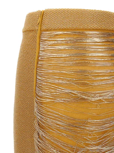 Shop Alexander Mcqueen Armor Stitch Skirt Skirts Gold