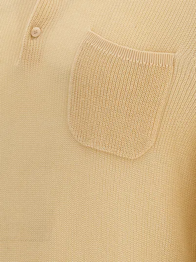 Shop Ballantyne Cotton Knit  Shirt Polo Beige