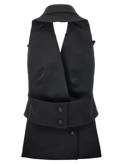 Shop Dolce & Gabbana Double-breasted Vest Gilet Black