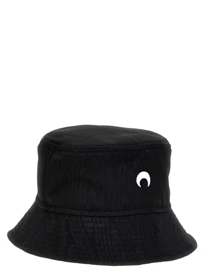 Shop Marine Serre Logo Embroidery Bucket Hat Hats Black