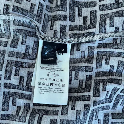 Pre-owned Fendi Brown Zucca Print Cotton Men's T Shirt