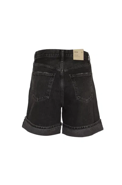 Shop Agolde Shorts In Vintage Black