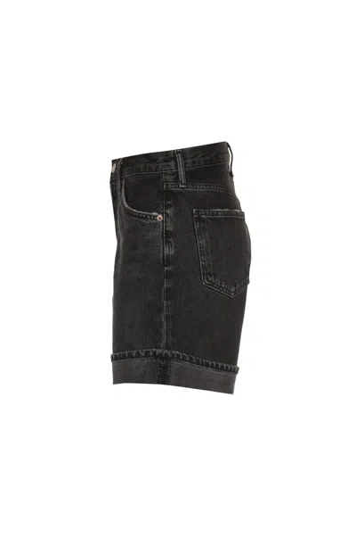 Shop Agolde Shorts In Vintage Black