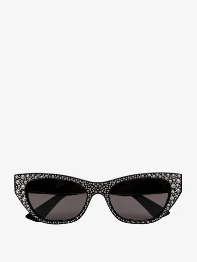 Shop Alexander Mcqueen Woman Sunglasses Woman Black Sunglasses