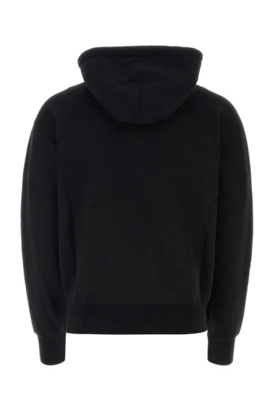 Shop Ami Alexandre Mattiussi Ami Man Black Stretch Cotton Sweatshirt