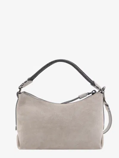 Shop Brunello Cucinelli Woman Handbag Woman Beige Handbags In Cream