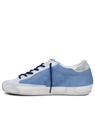 Shop Golden Goose Woman  'super-star Classic' Blue Leather Sneakers