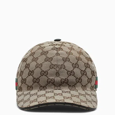 Shop Gucci Baseball Cap With Web Men In Cream