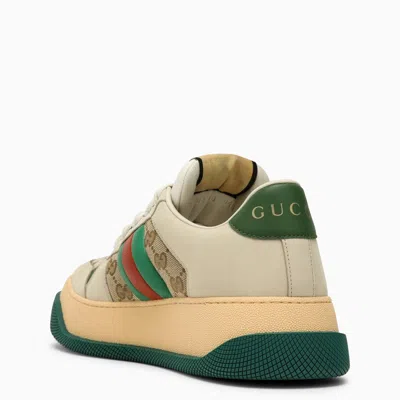 Shop Gucci Beige Screener Low Sneaker Women In Multicolor