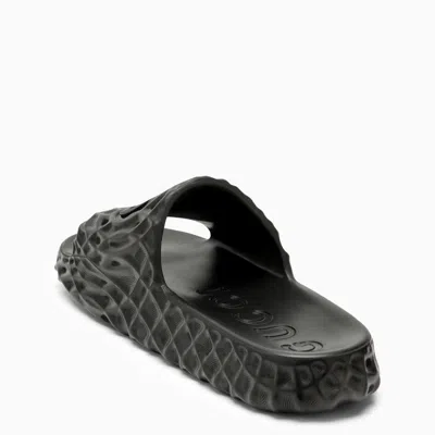 Shop Gucci Black Sandal Slider With Gg Men
