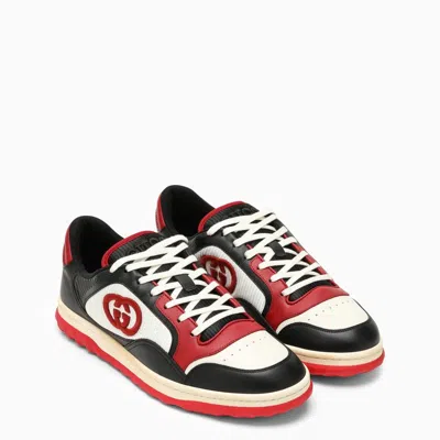 Shop Gucci Low Mac80 White/black/red Sneaker Men In Multicolor
