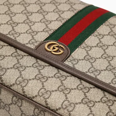 Shop Gucci Medium Ophidia Crossbody Bag Men In Brown