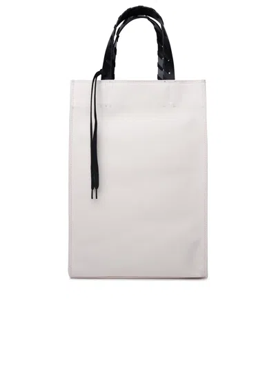 Shop Palm Angels Man  Ivory Cotton Tote Bag In Cream
