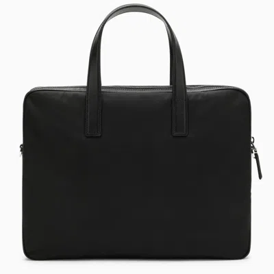 Shop Prada Black Re-nylon Briefcase Men In Brown