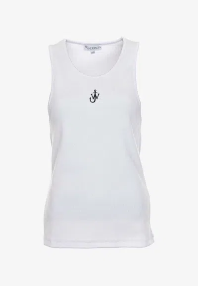 Shop Jw Anderson Anchor Logo Tank Top In White