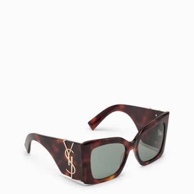 Shop Saint Laurent Sl M119 Blaze Tortoiseshell Sunglasses Women In Brown