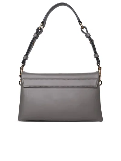 Shop Tod's Woman  'flap T Timeless' Mini Bag In Dove-gray Leather