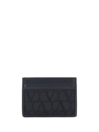 Shop Valentino Garavani Men  Garavani Card Holder In Black