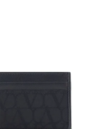 Shop Valentino Garavani Men  Garavani Card Holder In Black
