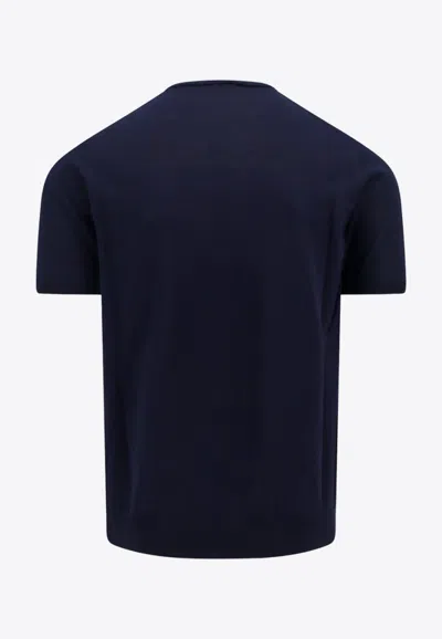 Shop Roberto Collina Basic Crewneck T-shirt In Blue