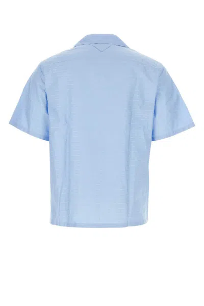 Shop Prada Shirts In Blue