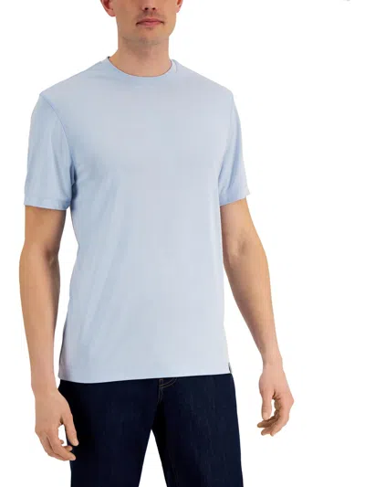 Shop Alfani Mens Knit Pullover T-shirt In Blue