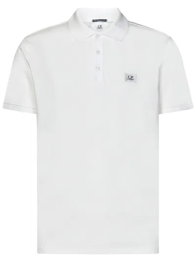 Shop C.p. Company Polo Shirt In Bianco
