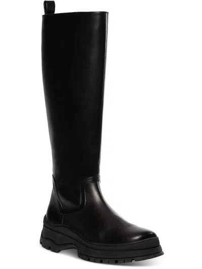 Shop Staud Bow Tall Boot Womens Leather Tall Knee-high Boots In Black