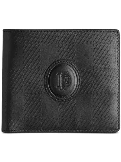 Shop Ted Baker Glassko Mens Embossed Leather Bifold Wallet In Black