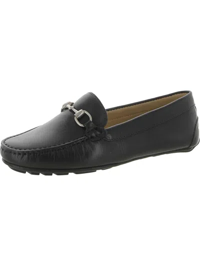 Shop Marc Joseph Sarasota Womens Leather Flat Moccasins In Black