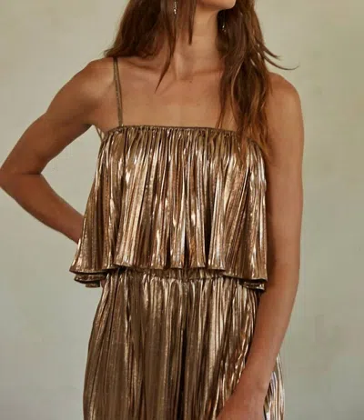 Shop By Together The Livia Top Woven In Bronze In Gold