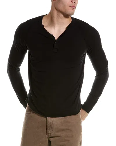 Shop Save Khaki United Henley Shirt In Black