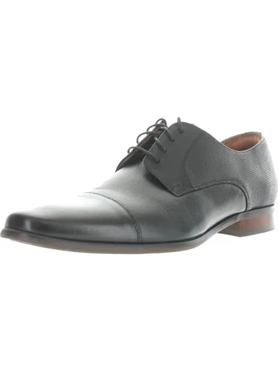 Shop Florsheim Postino Mens Leather Lace Up Oxfords In Black