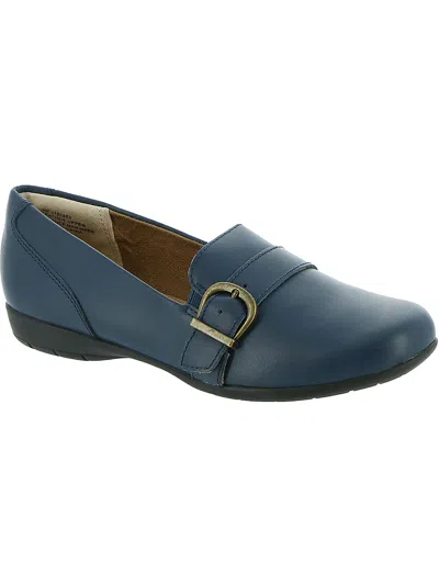 Shop Array Whitney Womens Leather Buckle Loafers In Blue