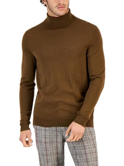Shop Club Room Mens Pullover Office Turtleneck Sweater In Gold