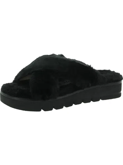 Shop Stuart Weitzman Roza Womens Wedges Slip-on Slide Sandals In Black
