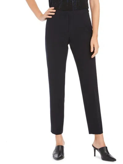 Shop Calvin Klein Womens Slim Workwear Straight Leg Pants In Black