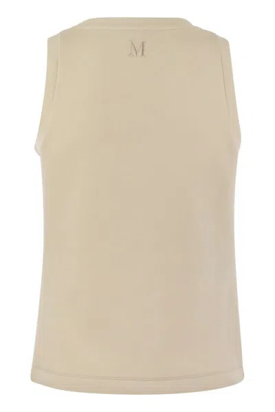 Shop 's Max Mara Cima - Cotton Blend Jersey Top In Ivory