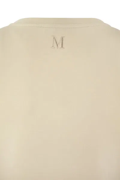 Shop 's Max Mara Cima - Cotton Blend Jersey Top In Ivory