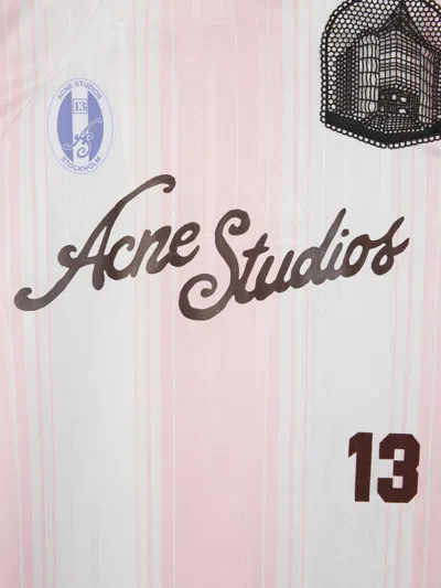 Shop Acne Studios Logo Sports T-shirt In Logo Printed On The Front And Back