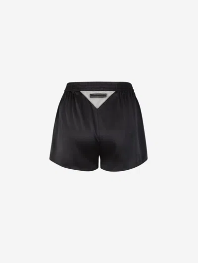 Shop Alexander Wang Satin Cotton Bermuda Shorts In Boxer Style Design