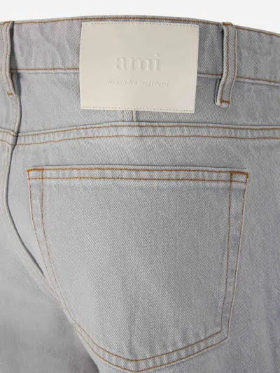 Shop Ami Alexandre Mattiussi Ami Paris Straight Fit Javel Jeans In Contrast Stitching